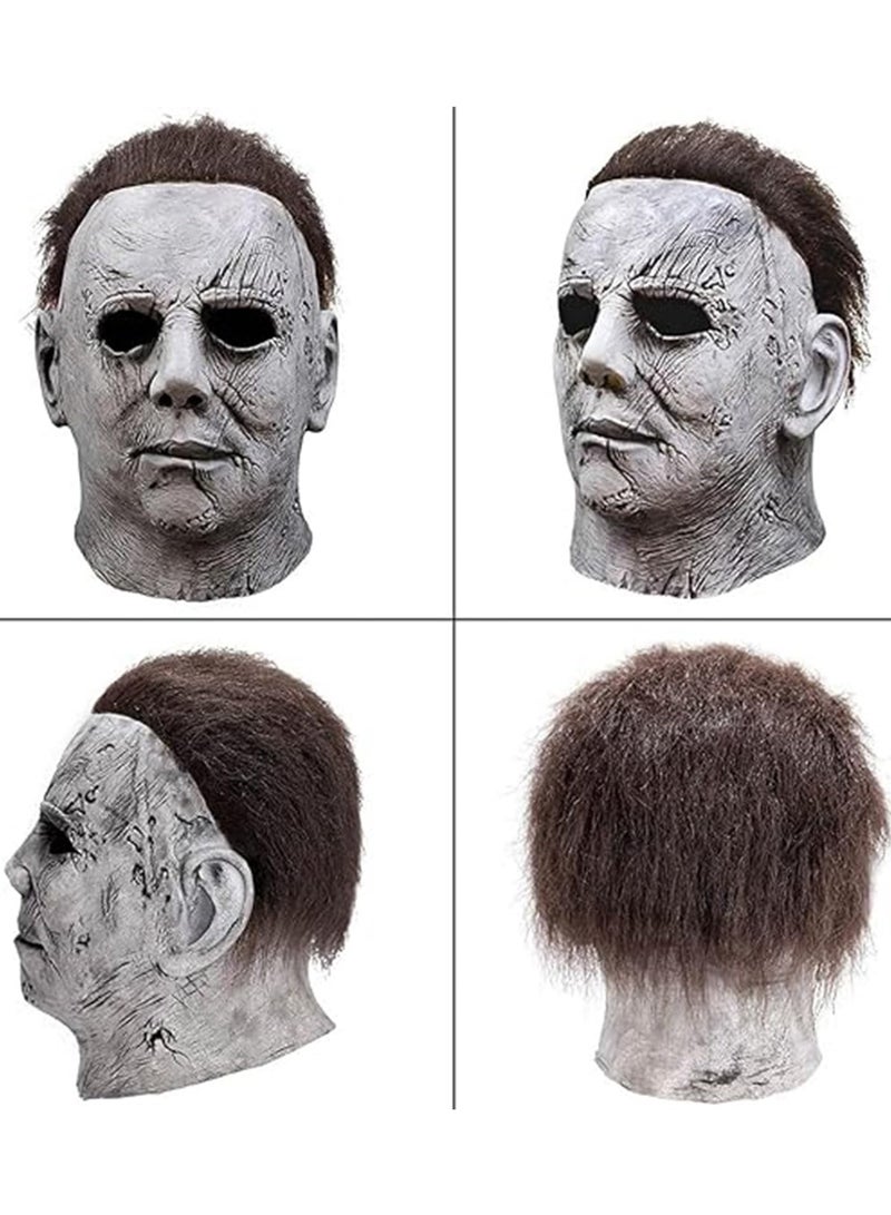VUCATIN Latex Horror Mask Cosplay Headgear Masquerade Costume Accessories Halloween (B) - Image 4