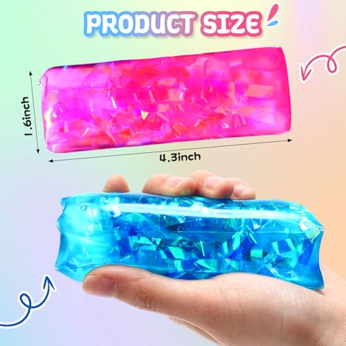 Sonwyoung 12 Pcs Water Snake Fidget Toys Water Wiggler Cant Hold Novelty Trick Slippery Snake Wiggler Tube Sensory Toys for Home School Party Favor Prizes Birthday Gifts Light Color - Image 5