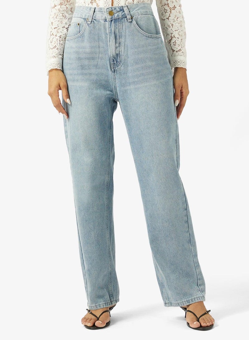 Ginger High Rise Straight Fit Jeans - Image 1