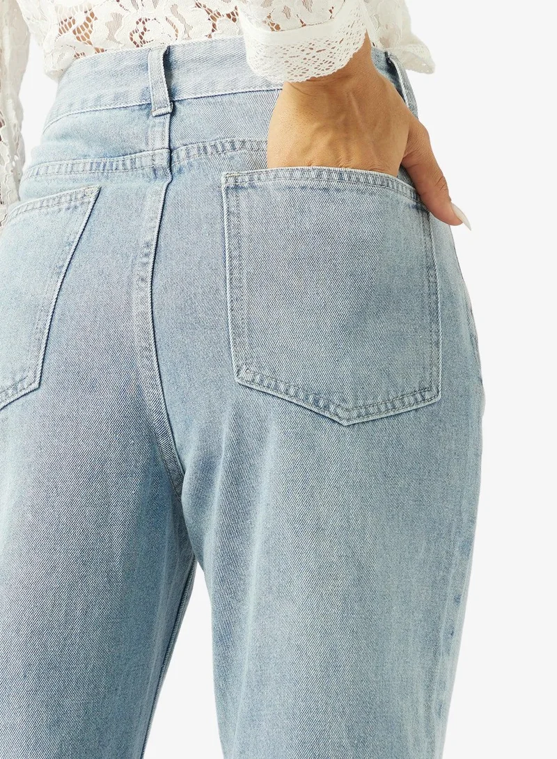 Ginger  High Rise Straight Fit Jeans for Women | Best Price UAE