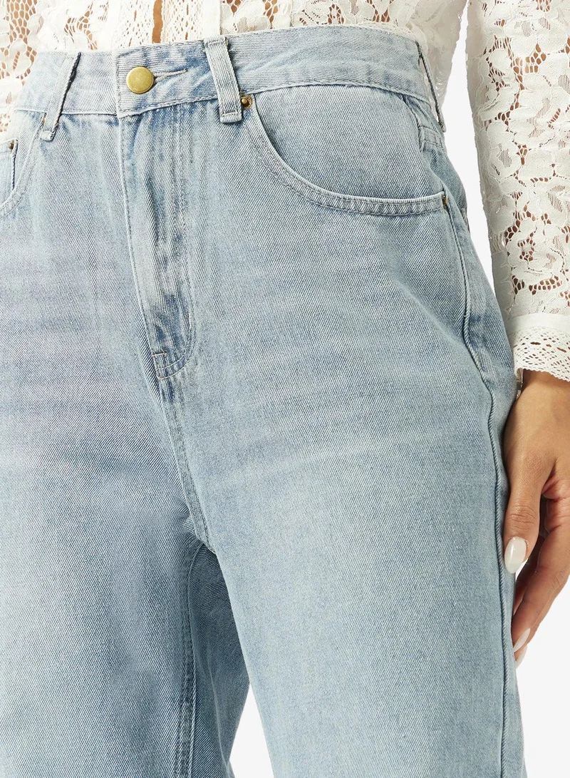 Ginger  High Rise Straight Fit Jeans for Women | Best Price UAE