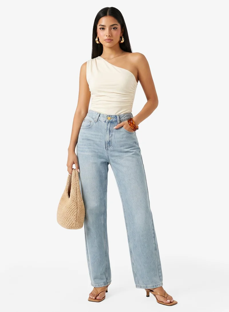 High Rise Straight Fit Jeans