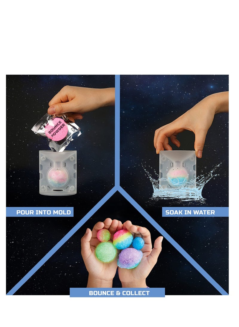 Discovery Mindblown Make Your Own Cosmic Bounce Glow in the Dark 12 PC Experiment Kit, Colourful Planet Models STEM Toys for Kids 8+ Years  - Image 4