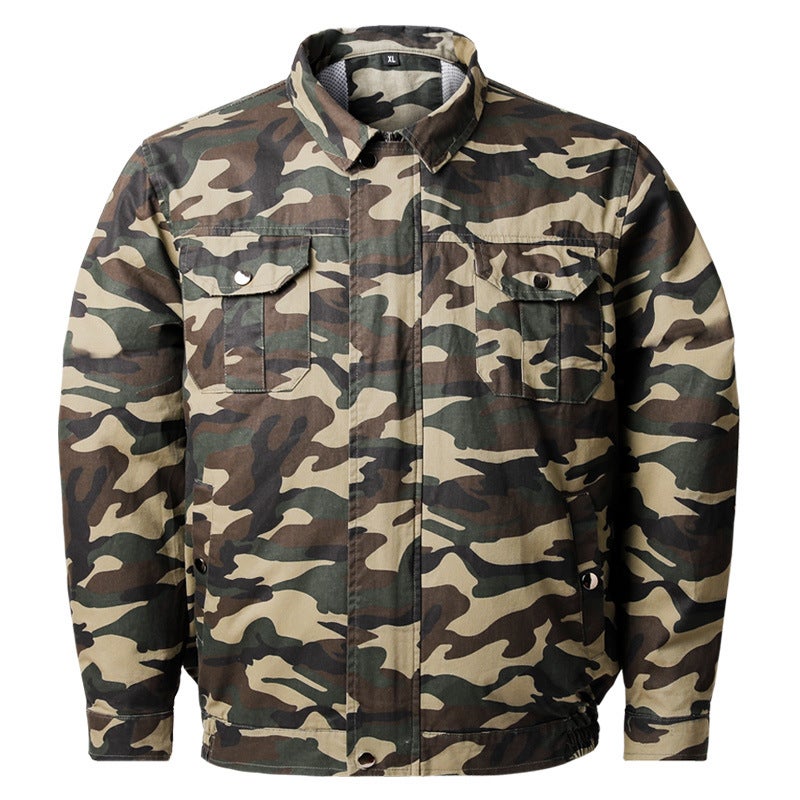 Generic Air conditioning clothing men and women summer site workers high temperature cooling charging with fan clothing welder refrigeration factory wholesale One camouflage green single coat 