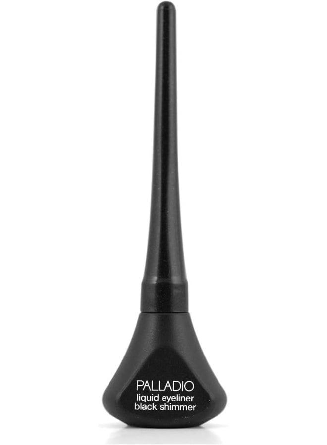 PALLADIO Liquid Eyeliner | Easy Application With Long-Lasting Results | Smudge Proof & Waterproof | Perfect Finish For Picture Perfect Eyes | Black Shimmer | 3.8Ml - Image 1