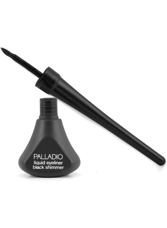 PALLADIO Liquid Eyeliner | Easy Application With Long-Lasting Results | Smudge Proof & Waterproof | Perfect Finish For Picture Perfect Eyes | Black Shimmer | 3.8Ml - Image 2