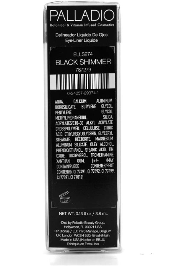 PALLADIO Liquid Eyeliner | Easy Application With Long-Lasting Results | Smudge Proof & Waterproof | Perfect Finish For Picture Perfect Eyes | Black Shimmer | 3.8Ml - Image 5