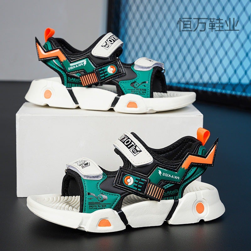 Fujian Big Manufacturers Boys Sandals 2023 New Children'S Summer Sports Sandals Non-Slip Middle And Big Children Boys Students - Image 4