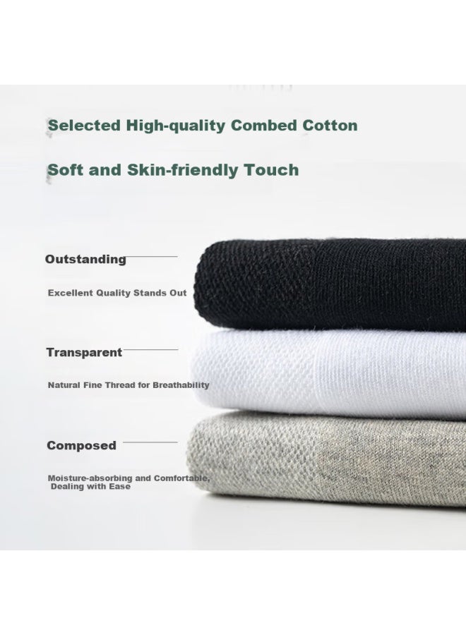 Cotton weapons Cotton Men's Short Socks 7a Grade Antibacterial Deodorant Black And White Socks Ai Grass Aromatherapy Socks - Image 1