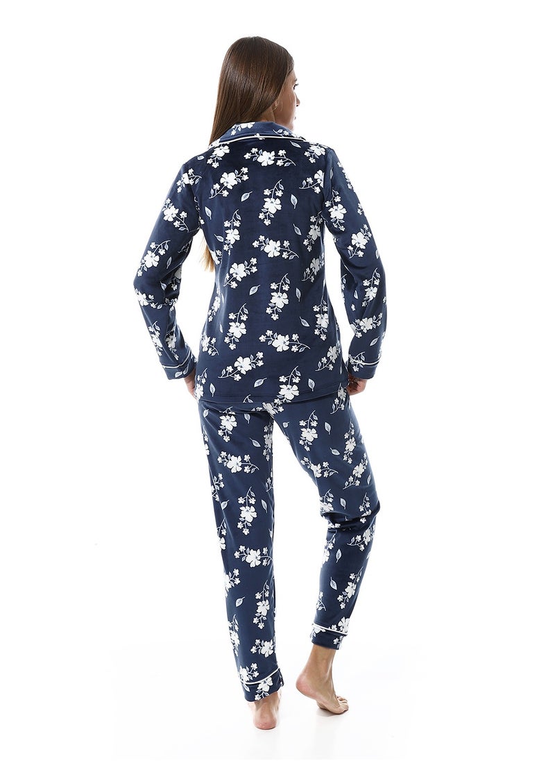 leaves Women's long-sleeved button-up pajamas - pzsku/Z26C35EA3ECC768A3AF8CZ/45/_/1729862178/2220da94-8580-4d50-82d6-a7f83608b8b1