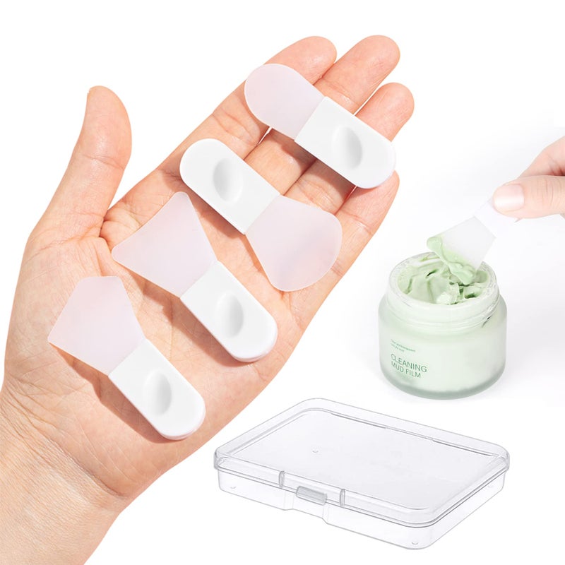 Philbinden 4PCS Face Mask Applicator Brushes, Philbinden Soft Silicone Face Mask Brush Portable Makeup Spatula for Cosmetic Mask, Mud, Clay Mask, Eye Mask, Body Lotion - Image 1