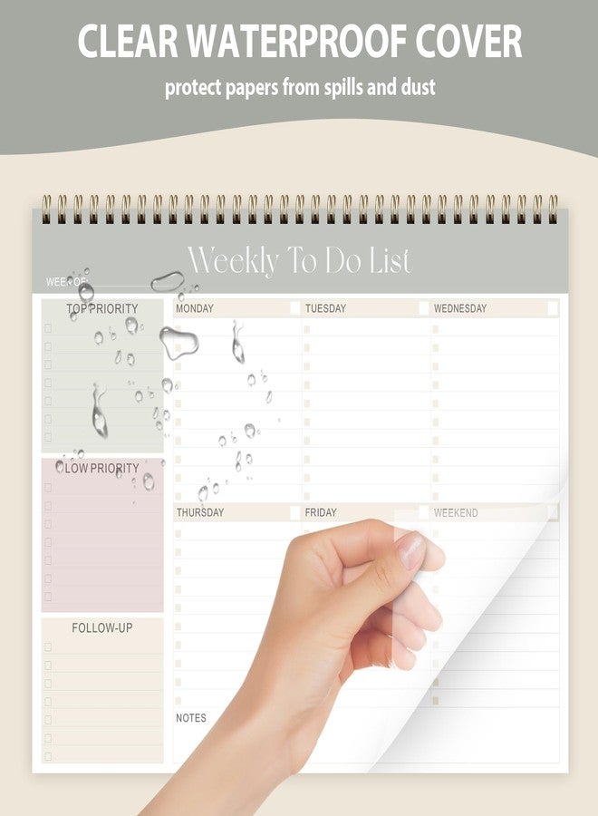 VALOME Weekly To Do List Notepad, Undated Weekly Planner Weekly Desk Planner with 52 Tear Off Sheets Habit Tracker & Productivity Organizer for Home School and Work, 8.5''x11'' - Image 5