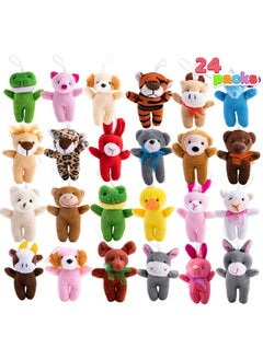 JOYIN 24 Pcs Mini Animal Plush Toys, 3” Stuffed Animal Bulk For Kids Birthday Party Favors, Presents, Pinata Fillers, Goodie Bag Fillers, School Prizes, Valentine'S Day Party Supplies  - Image 1