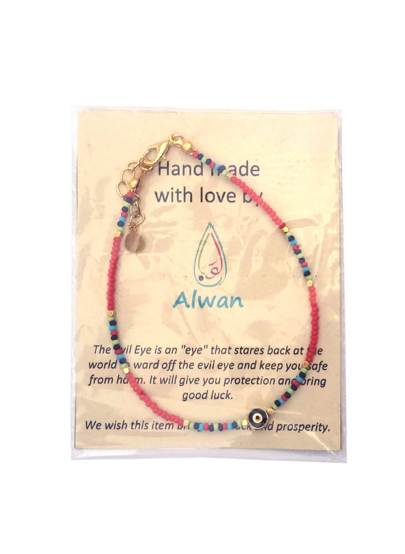 Alwan - Medium Size Evil Eye Anklet - Image 1