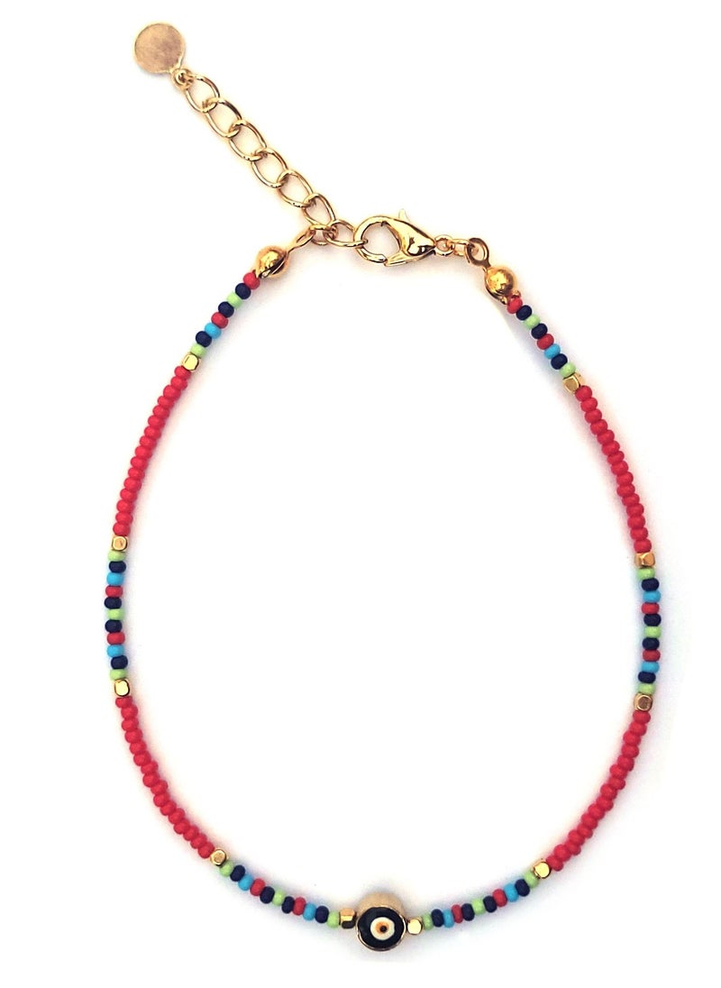 Alwan - Medium Size Evil Eye Anklet - Image 1