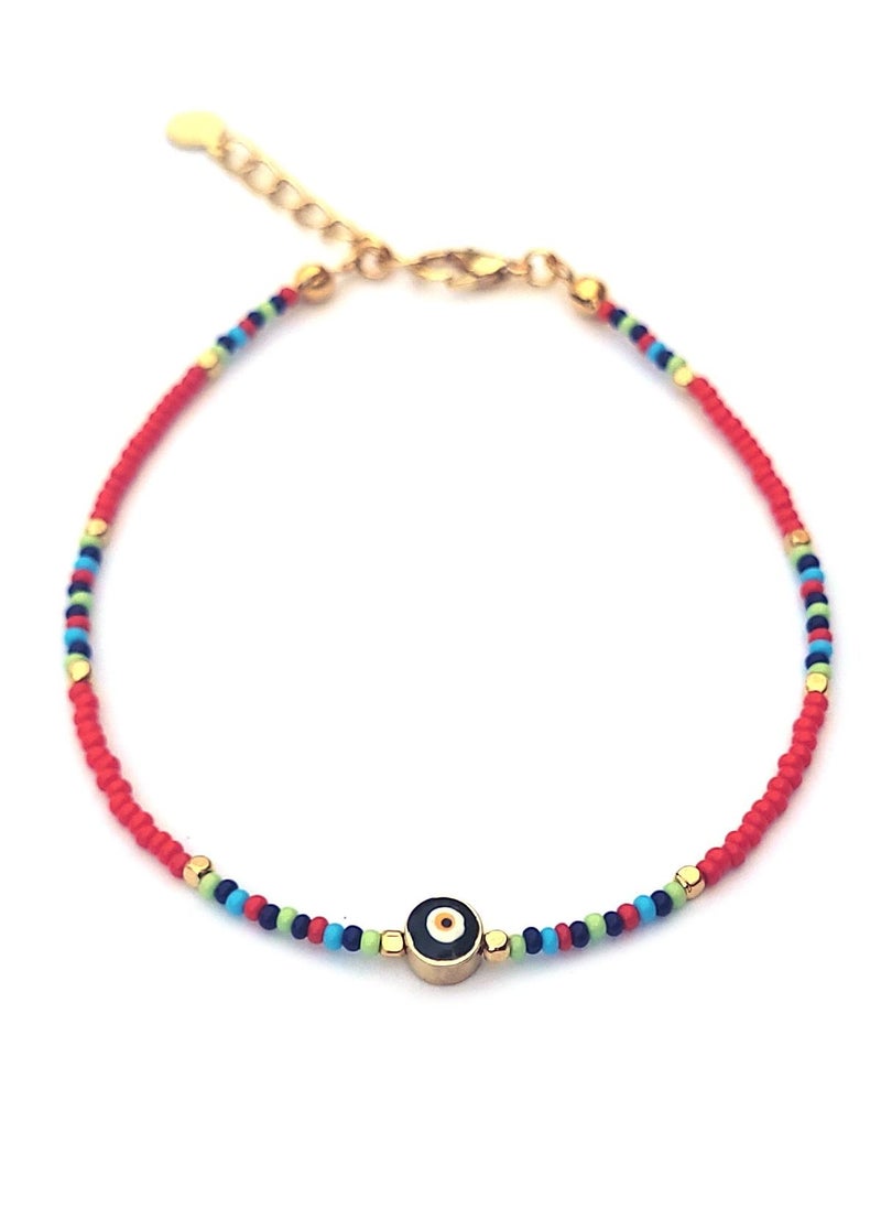 Alwan - Medium Size Evil Eye Anklet - Image 1