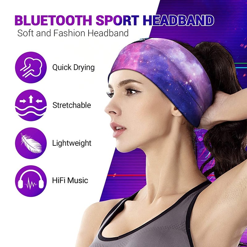 LC-dolida Sleep Headphones Bluetooth Headband Sleeping Wireless Headband Headphones with Thin HD Stereo Speakers Perfect for Side Sleepers, Sport, Yoga, Travel - Image 5