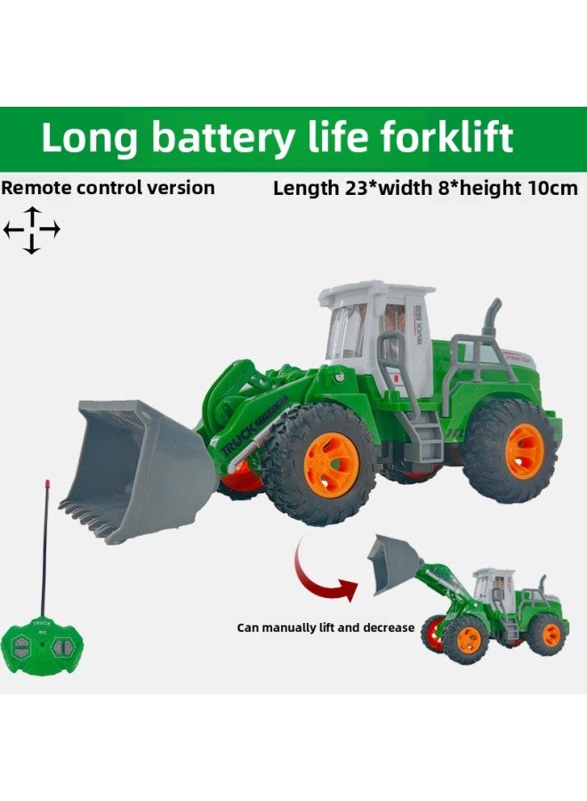 Long Endurance Children's Remote Control Excavation Engineering Bulldozer Road Roller Sanitation Shovel Wooden Car Rc Electric Toy Car-Color:Sanitation Forklift-Proportion:1:30 (e-commerce) Self-purchased Battery - Image 1