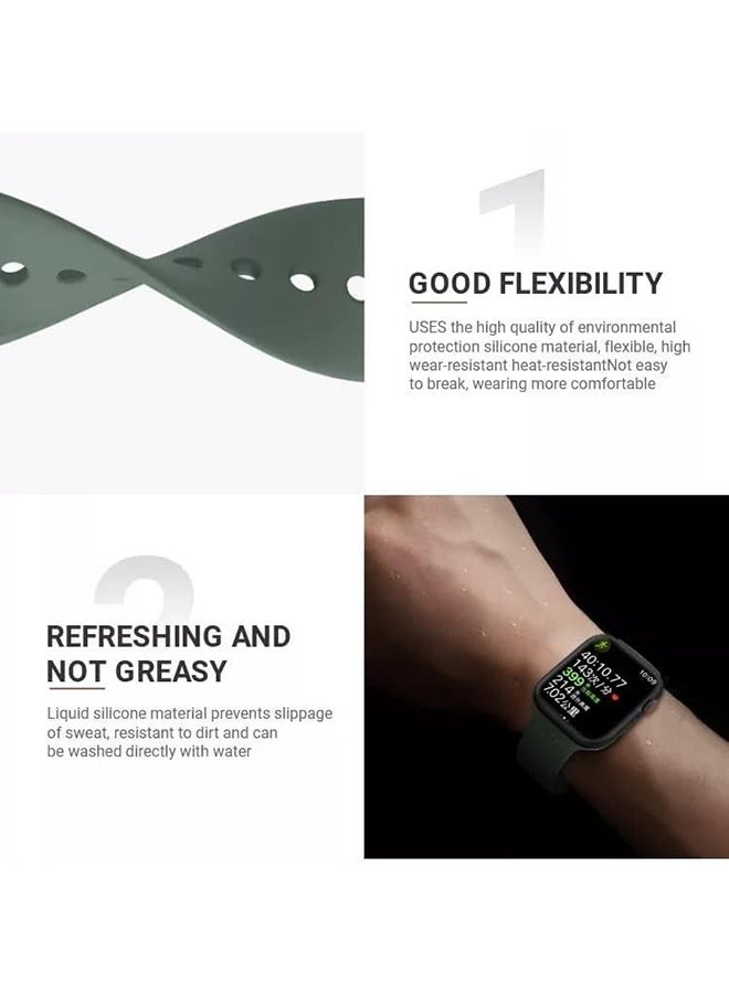 O Ozone Silicone Sport Bands For Apple Watch Series 10 | 9 | 8 | 7 | 6 | SE | 5 | 4 | 3 | 2 1, 38/40/41/42mm, Soft Silicone  Replacement Band  -Multicolor - Image 4