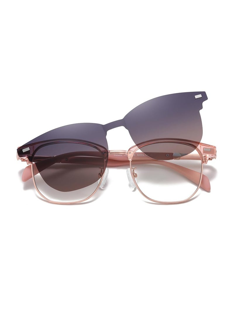 KASTWAVE Blue Light Blocking Glasses, with Polarized ClipOn Sunglasses Lenses, Computer Blue Light Lenses, Magnetic Multi-use Metal Frame for Men Women - Image 1