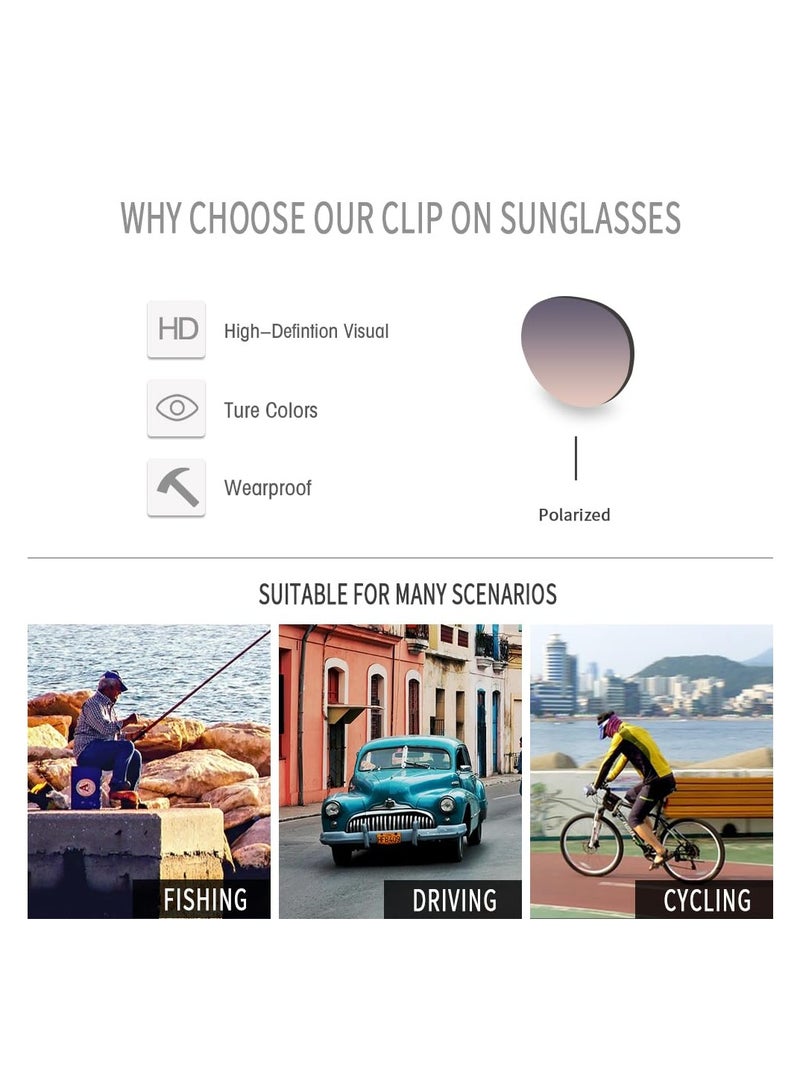 KASTWAVE Blue Light Blocking Glasses, with Polarized ClipOn Sunglasses Lenses, Computer Blue Light Lenses, Magnetic Multi-use Metal Frame for Men Women - Image 5