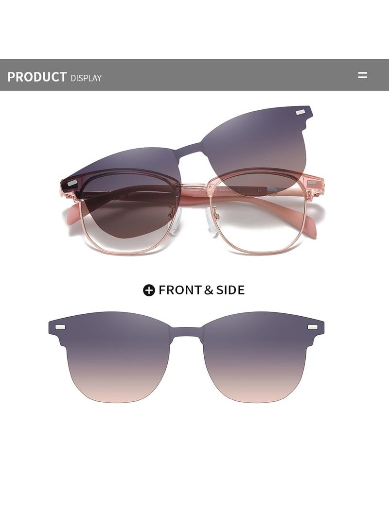 KASTWAVE Blue Light Blocking Glasses, with Polarized ClipOn Sunglasses Lenses, Computer Blue Light Lenses, Magnetic Multi-use Metal Frame for Men Women - Image 3