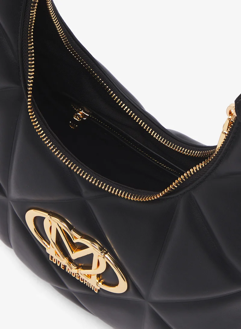 Love Moschino logo top handle zip through sholder bag