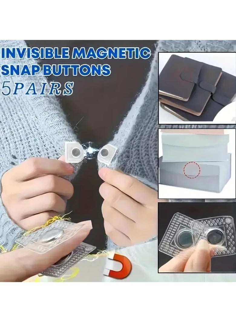 5 Pairs Of Hidden Magnetic Lock Button For Bags And Clothes 10 Pieces - Image 3
