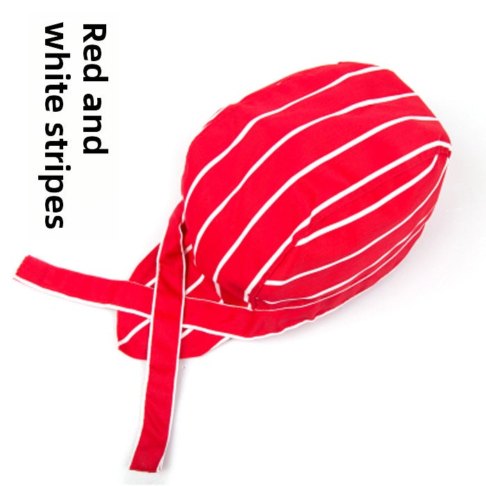 Unisex Chef Cap Kitchen Pirate Bandana Baseball Hat [Red and White] Pirate Hat 