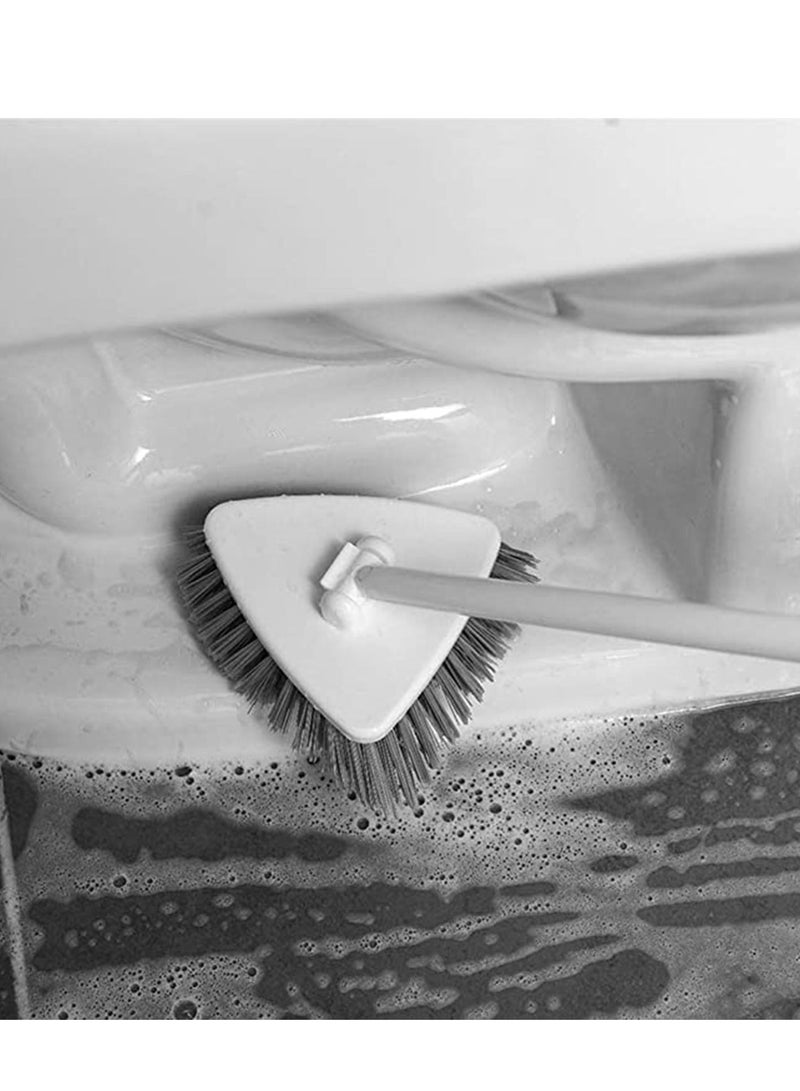 واي آند دي Triangle Design Floor Scrubbing Brush with Good Grib Stiff Bristles Cleaning Tools for Home Bathroom Tile Tub Wall Kitchen - Image 4