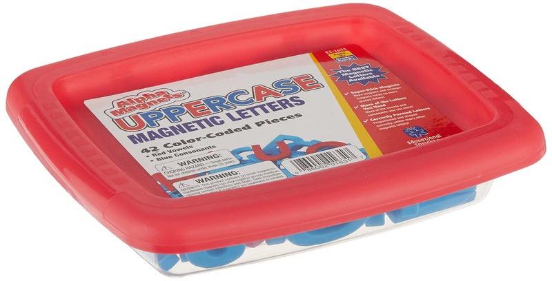 Educational Insights Color-Coded Uppercase AlphaMagnets, Set of 42 Uppercase Letters: Perfect for Homeschool & Classroom, Ages 3+ - Image 1