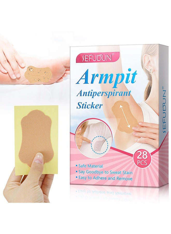 Sefudun Armpit Antiperspirant Sticker Disposable Invisible Armpit , Underarm Sweat Pads For Men And Women, For Absorbent Deodorant Prevention Sticker, Suitable For Sweaty, Oily And Daily Use- 28 Pieces - Image 2
