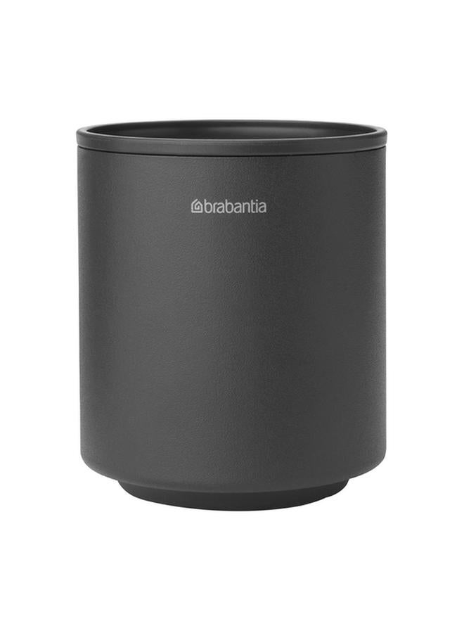 brabantia Mindset Textured Feel Non Scratching Toothbrush Holder Dark Grey 303241 - Image 5