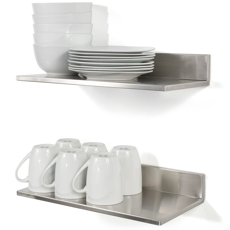 Wallniture Durable Stainless Steel Wall Mountable 1575 Inch Kitchen Shelf for Restaurants Businesses and Eateries 2