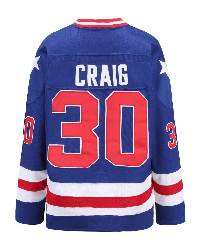 PRIMITAS Hockey Jersey of USA 1980 Olympic Team Jerseys #30 Jim Craig Stitched Letters and Numbers White S-XXXL - Image 2