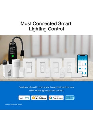 Lutron Claro Smart Switch for Caseta Smart Lighting (Lutron Smart Hub Required), for LED Lights and Fans, 5 Amp, Single-Pole/3-Way, Neutral Required, DVRF-5NS-LA, Light Almond - pzsku/Z26C4487706CCB73A6ACAZ/45/1747981160/c88a57ba-b6f3-4c6b-aed3-4f6fc22e7df6