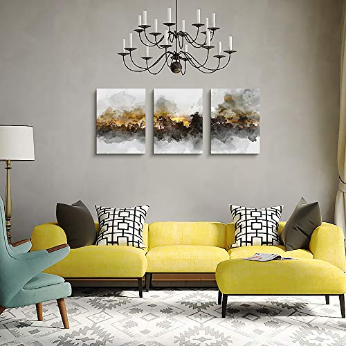 TTHYUEWS Wall Art For Living room Black and white abstract painting bathroom Wall Decor for bedroom artwork Painting 16" x 24" 3 Pieces Canvas Prints Decor Modern Salon kitchen office Home decorations picture - Image 5
