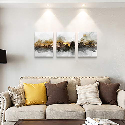TTHYUEWS Wall Art For Living room Black and white abstract painting bathroom Wall Decor for bedroom artwork Painting 16" x 24" 3 Pieces Canvas Prints Decor Modern Salon kitchen office Home decorations picture - Image 4