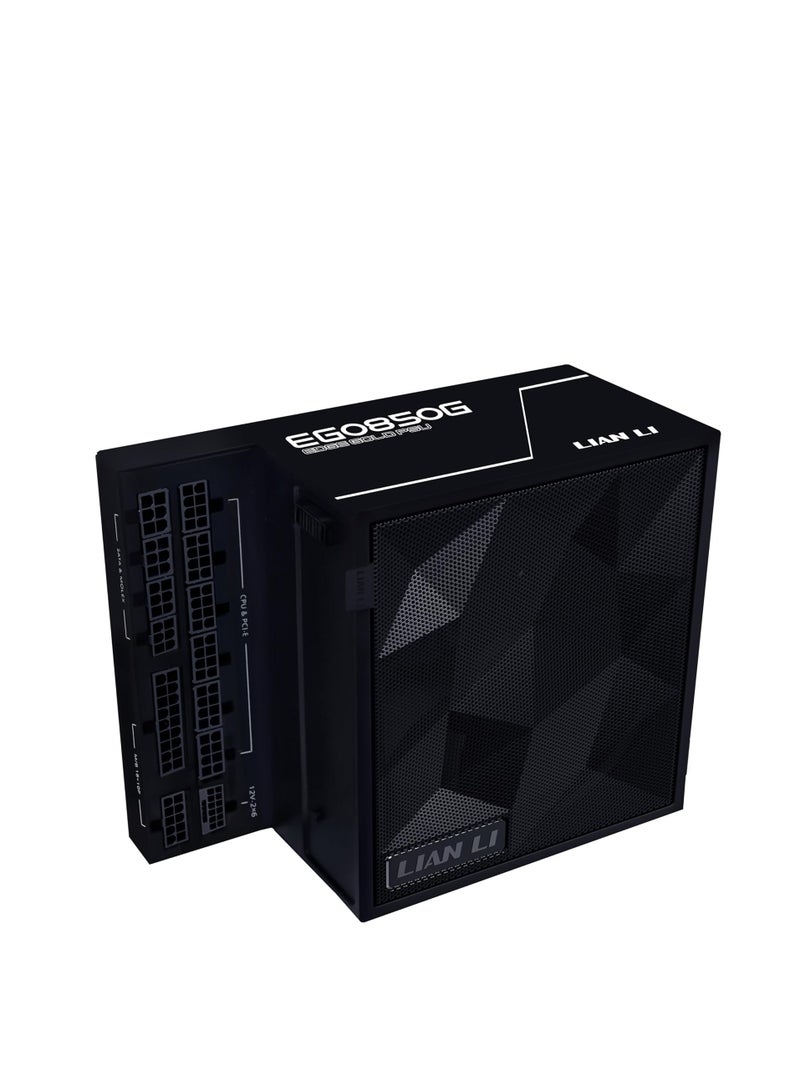 ليان لي مزود طاقة ايه تي اكس معياري بالكامل منخفض الضوضاء من EDGE850W - متوافق مع ATX 3.1 وPCIE 5.1 - كفاءة ذهبية - كيبل 12 فولت - 2×6 - تصميم على شكل حرف L - بدون موزع USB/مروحة - اسود (EG0850G.B) - Image 1