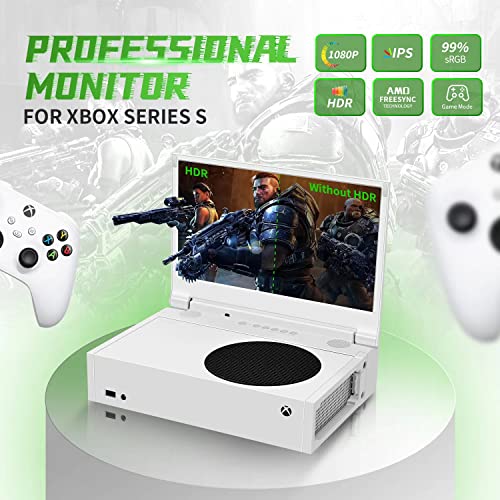 G-STORY 12.5‘’ Portable Monitor for Xbox Series S, 1080P Portable Gaming Monitor IPS Screen for Xbox Series S（not Included） with Two HDMI, HDR, Freesync, Game Mode, Travel Display - Image 2