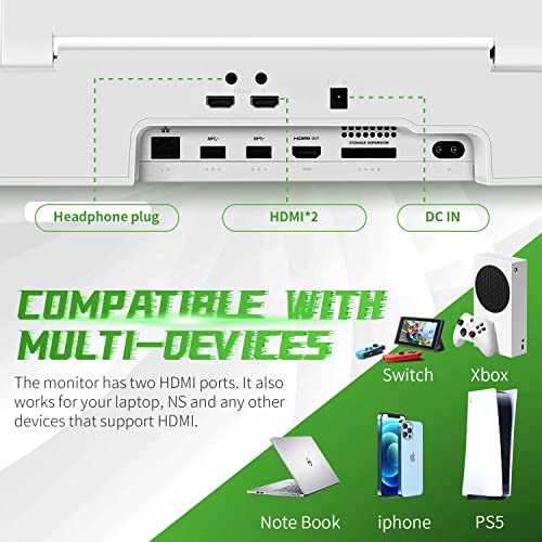 G-STORY 12.5‘’ Portable Monitor for Xbox Series S, 1080P Portable Gaming Monitor IPS Screen for Xbox Series S（not Included） with Two HDMI, HDR, Freesync, Game Mode, Travel Display - Image 4