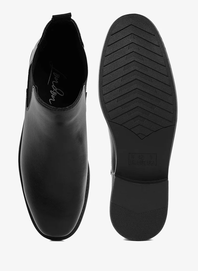 London Rag Black London Rag Men's Faux Leather Chelsea Boots in Black for Men | Best Price UAE