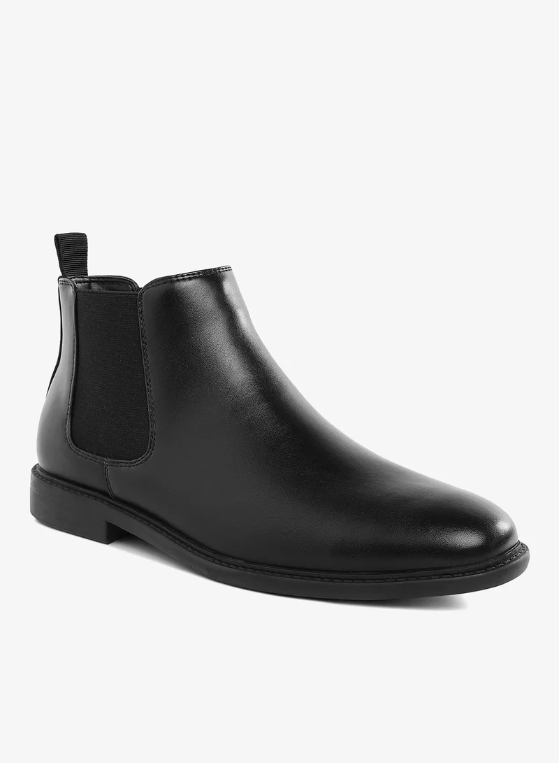 London Rag London Rag Men's Faux Leather Chelsea Boots in Black
