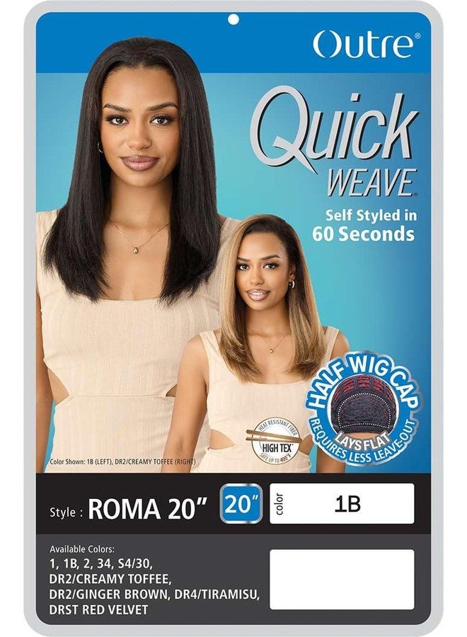 أوتر شعر مستعار صناعي نصف دائري من Outre Quick Weave - روما 20 بوصة (DR4/TIRAMISU) - Image 2