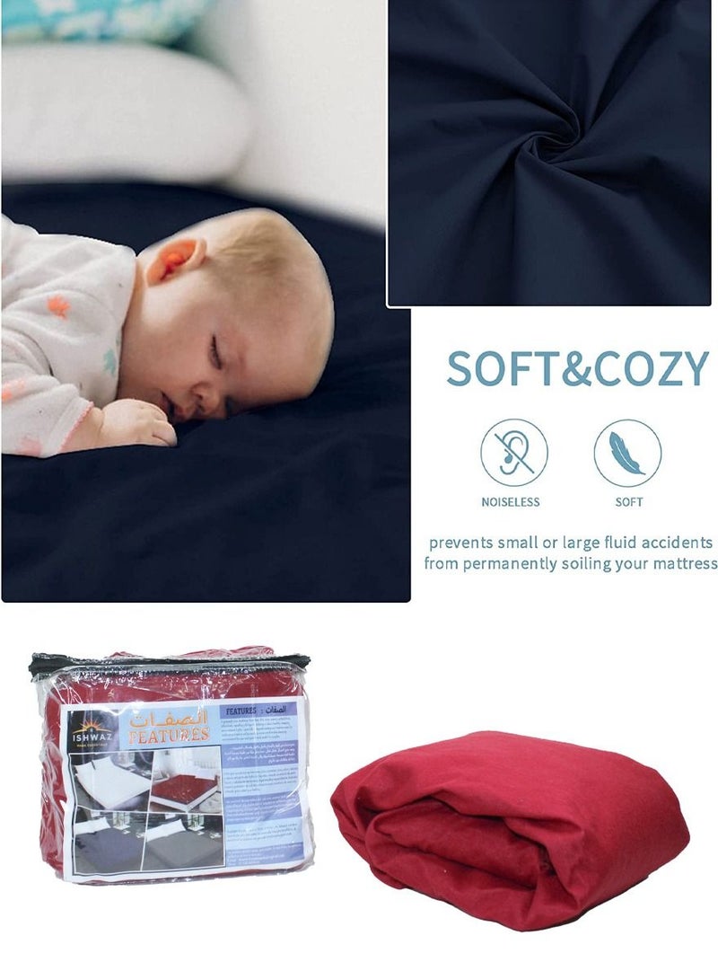 ISHWAZ Waterproof Bedsheet Mattress Protector For Married Couples, Girls And Kids Breathable Soft and Noiseless High Quality Skin Friendly Materiel Gives You Comfortable Sleep and Protects Your Mattress  - Image 4