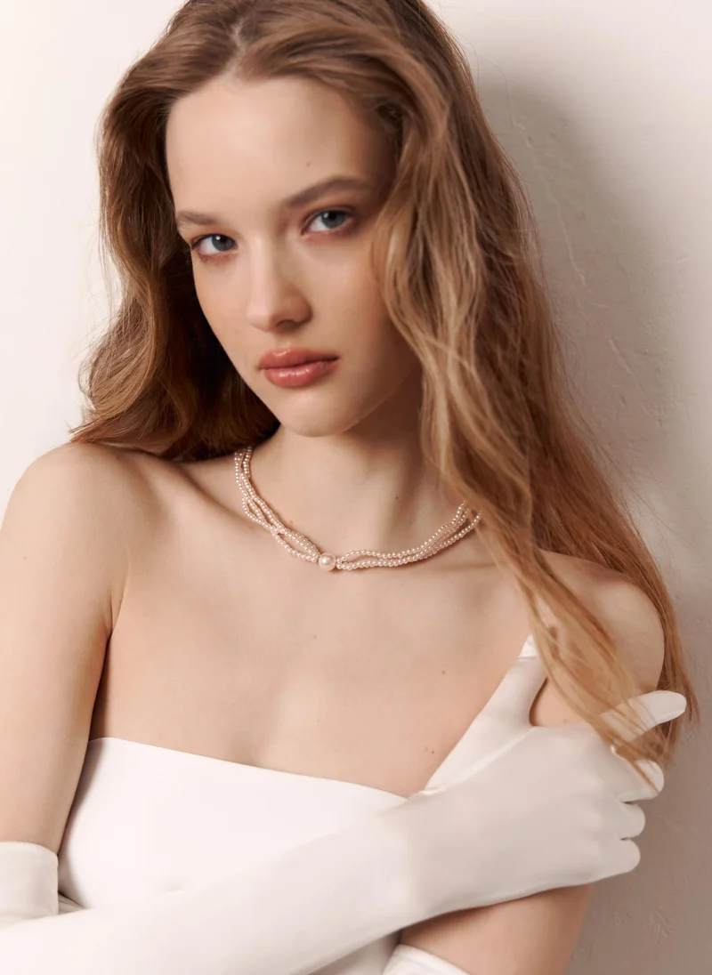 Lichi Pearl necklace with beads of different sizes