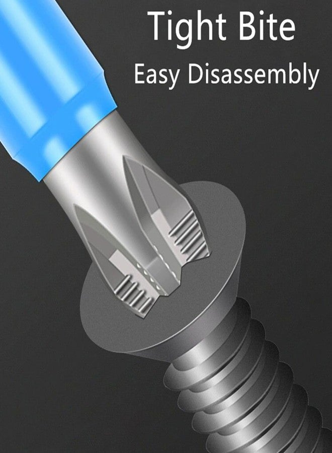 XMHF 10Pcs Anti Slip Phillips Cross Slot PH2 Screwdriver Bit Set 1/4 Inch Hex Shank 127mm/5inch Length S2 Steel with Magnetic Tip for Power Screwdriver Drill Impact Driver Kit Tools - Image 4