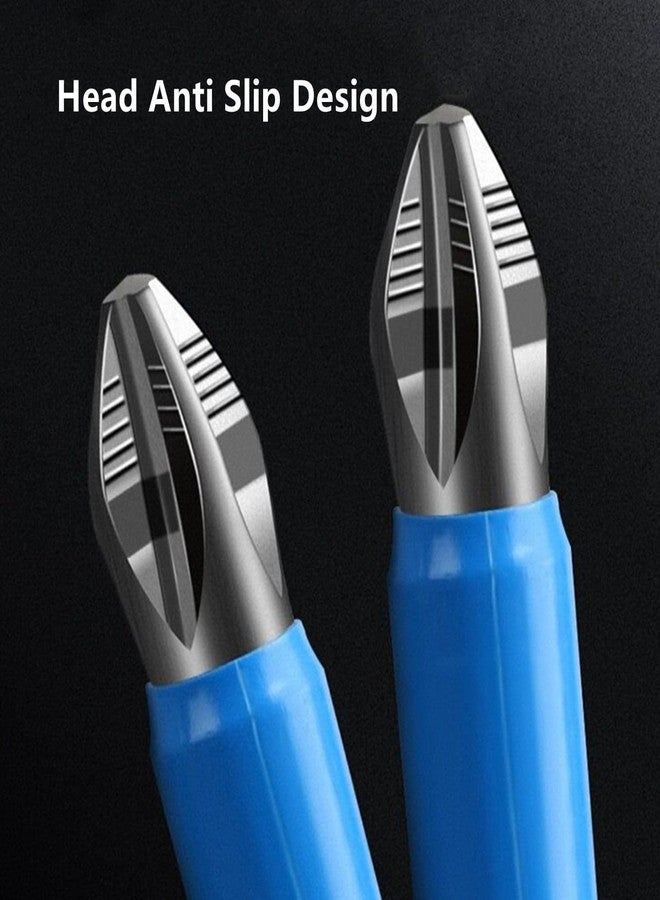 XMHF 10Pcs Anti Slip Phillips Cross Slot PH2 Screwdriver Bit Set 1/4 Inch Hex Shank 127mm/5inch Length S2 Steel with Magnetic Tip for Power Screwdriver Drill Impact Driver Kit Tools - Image 5