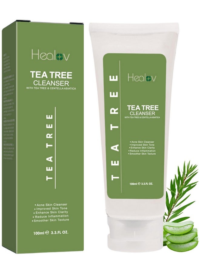 Tea Tree Face Wash - Natural Tea Tree Soap Exfoliating Facial Cleanser - Tea Tree Oil Fights Acne, Skin Irritation And Prevents Breakouts - Deeply Cleansing, Hydrating Liquid Soap For Calm Fresh Skin - pzsku/Z26C48E29EDED37B91618Z/45/_/1733729799/b5a502b9-6a33-4321-be91-c98612d55573