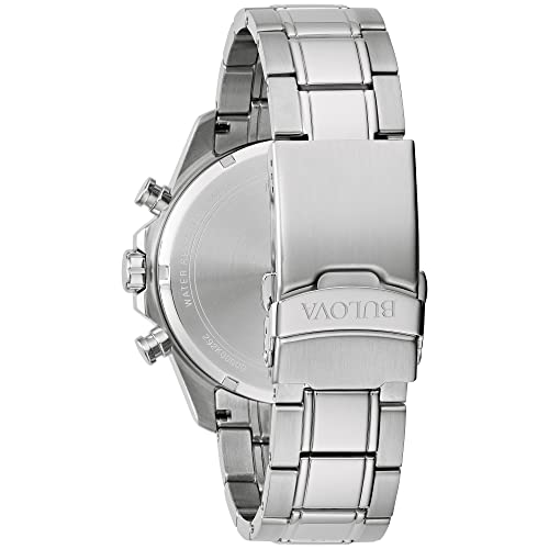Bulova Orange Dial Bulova Mens Marine Star Watch 96B395 - Image 3